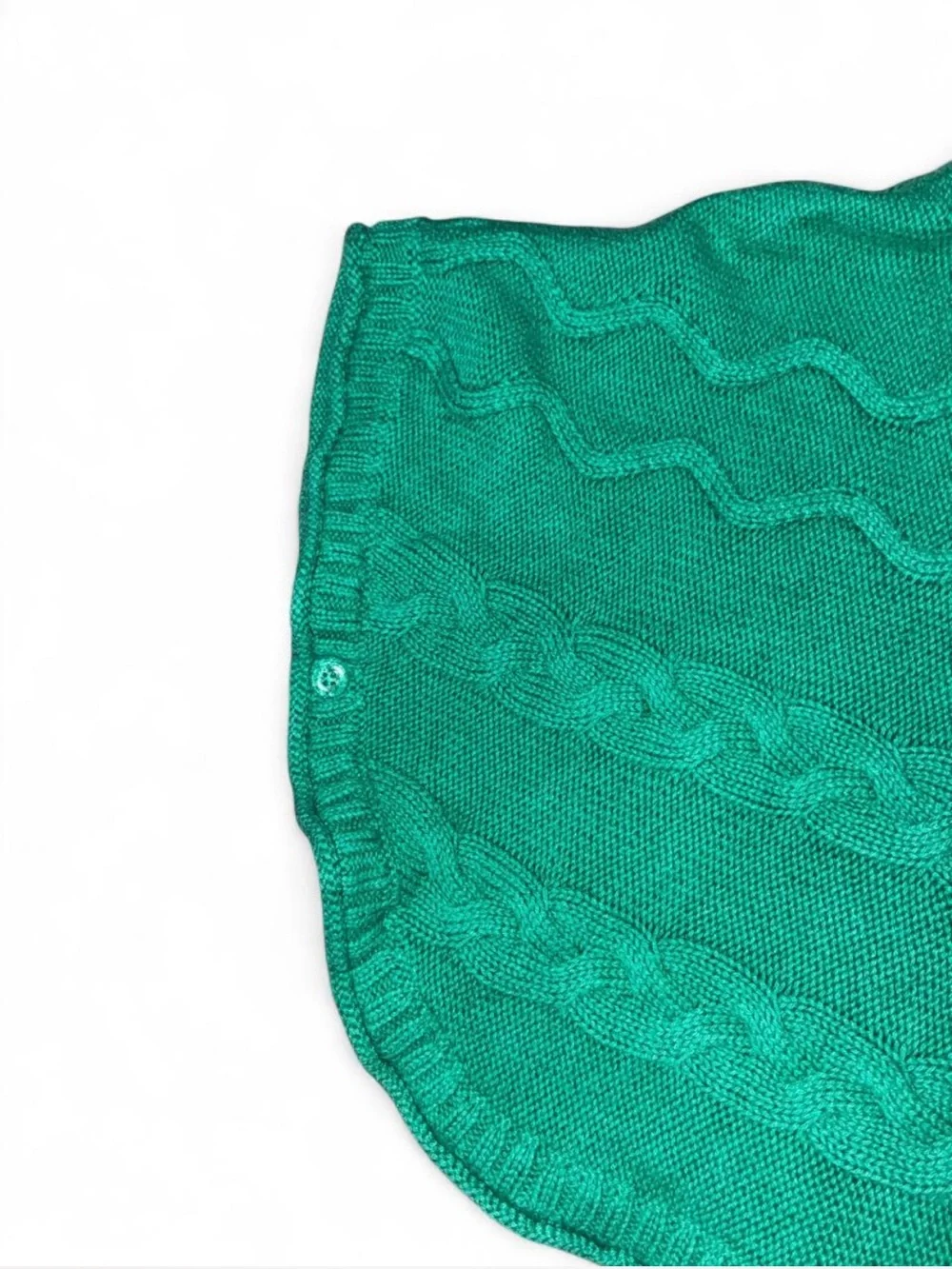 Gymboree Hooded Knit Poncho Jacket in Teal with Multicolor Buttons